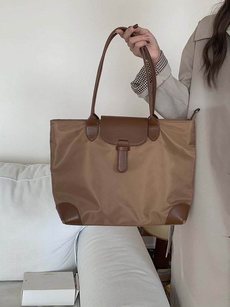 Color-Block Nylon Canvas Tote Bag view 5