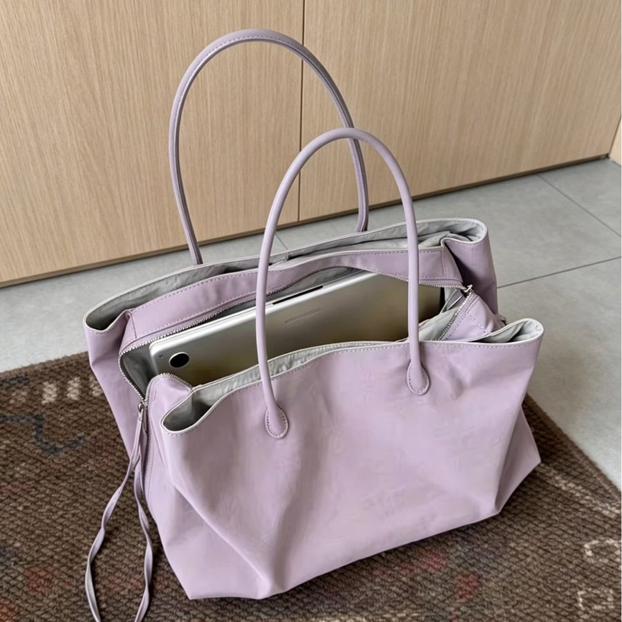 Color-Block Multi-Pocket Nylon Tote Bag view 4