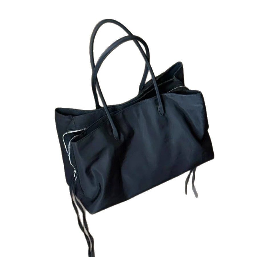 Color-Block Multi-Pocket Nylon Tote Bag view 5