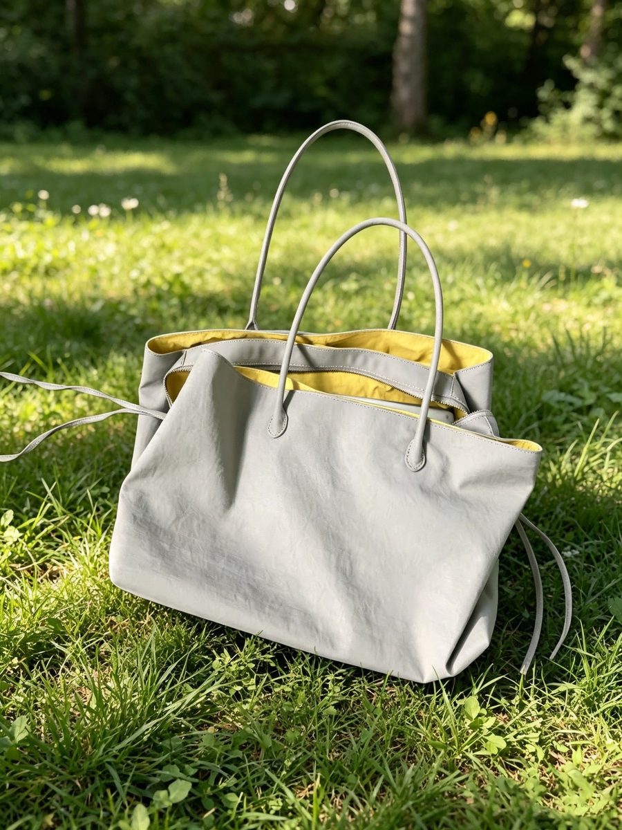 Color-Block Multi-Pocket Nylon Tote Bag view 10