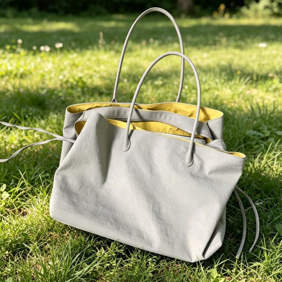 Color-Block Multi-Pocket Nylon Tote Bag view 3