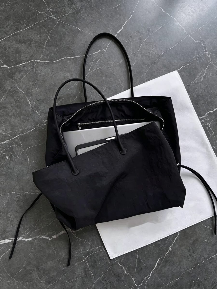 Color-Block Multi-Pocket Nylon Tote Bag view 6