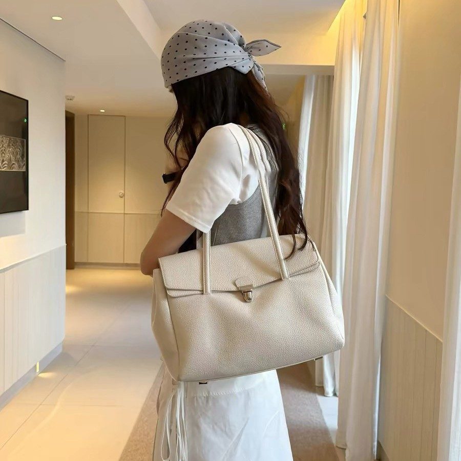 Flap Shoulder Tote Bag
