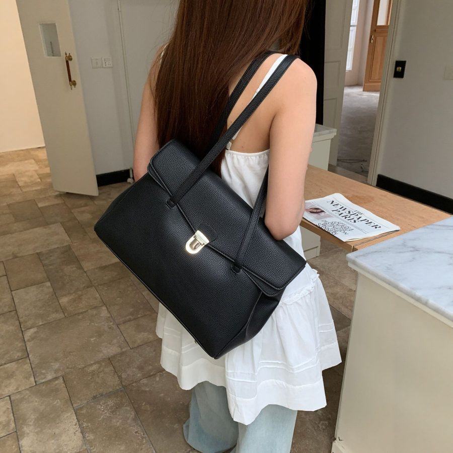 Off-White Flap Shoulder Tote Bag
