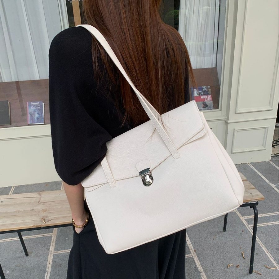 Off-White Flap Shoulder Tote Bag view 4