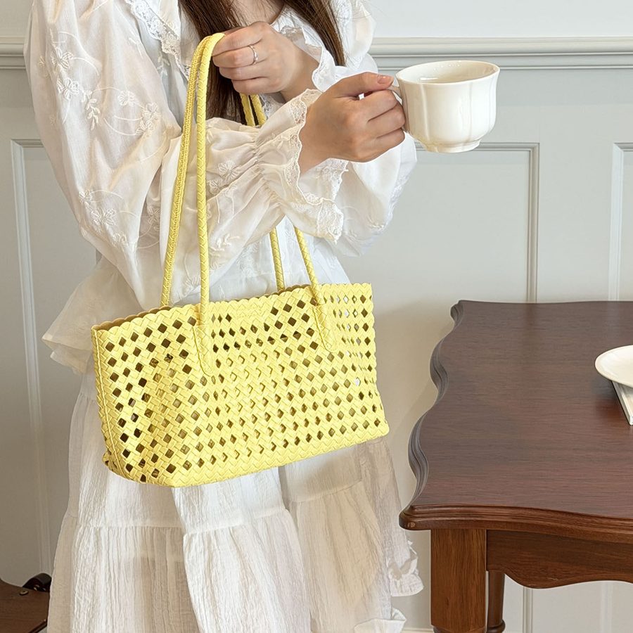Woven Openwork Tote Bag Large Capacity view 11