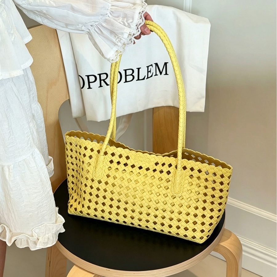 Woven Openwork Tote Bag Large Capacity view 2