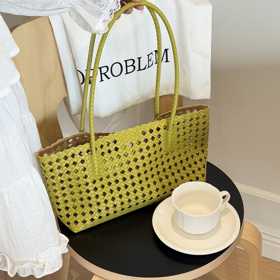 Woven Openwork Tote Bag Large Capacity view 8