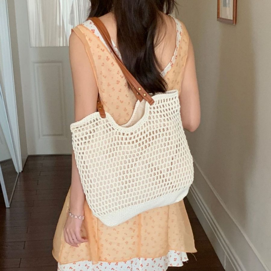 Cotton Rope Woven Mesh Tote Bag