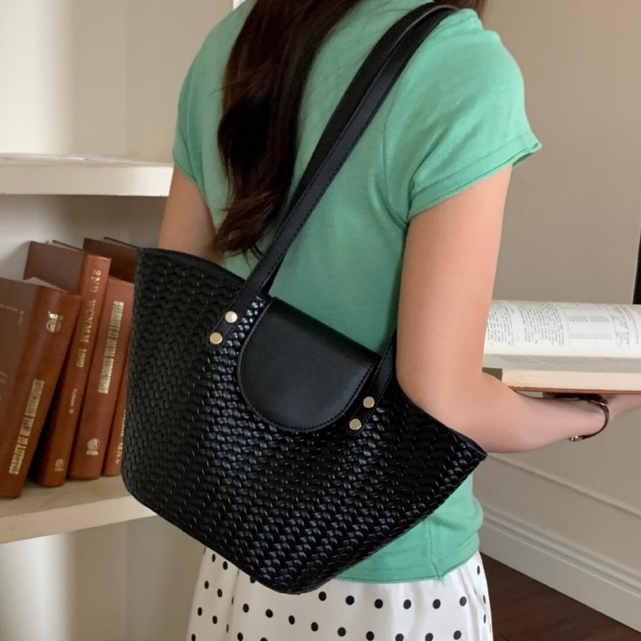 Vintage Woven Tote Bag Large Capacity view 2