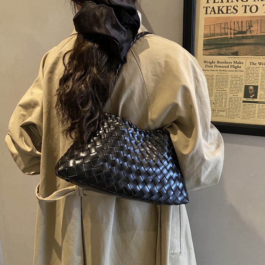 Woven Shoulder Bag Vintage Top-Handle view 7