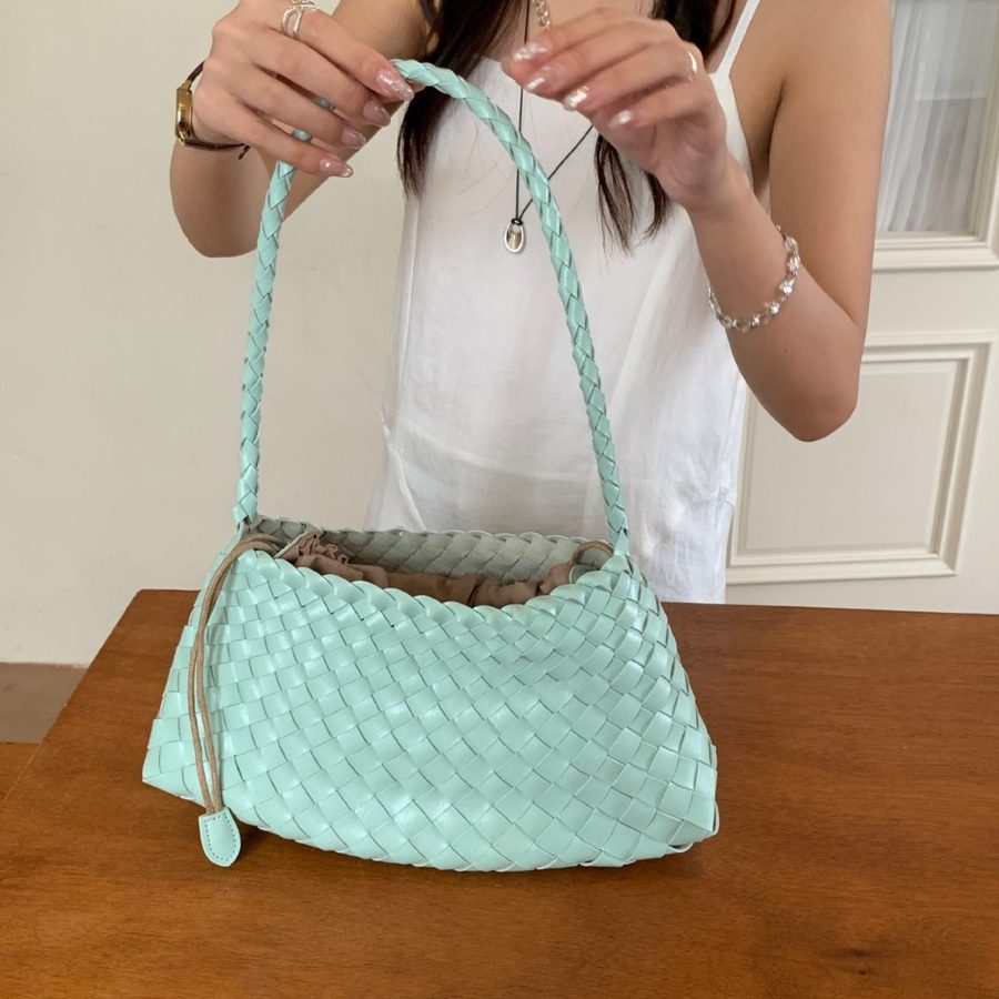 Woven Shoulder Bag Vintage Top-Handle view 3
