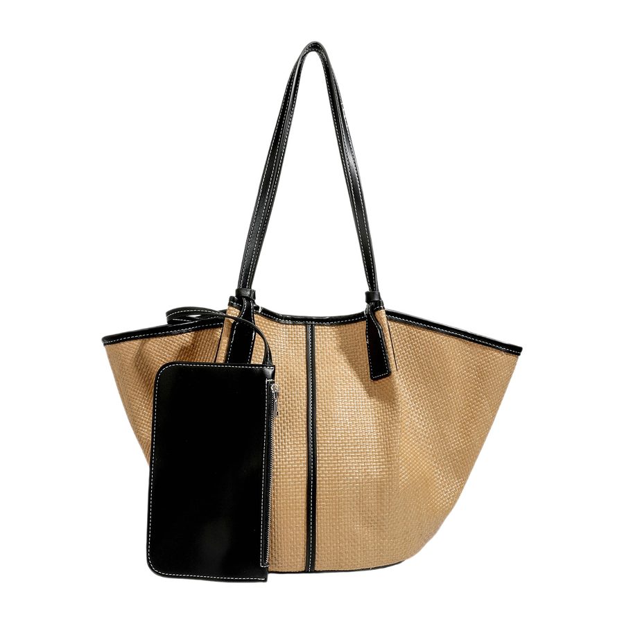 Raffia Straw Woven Tote Bag view 4