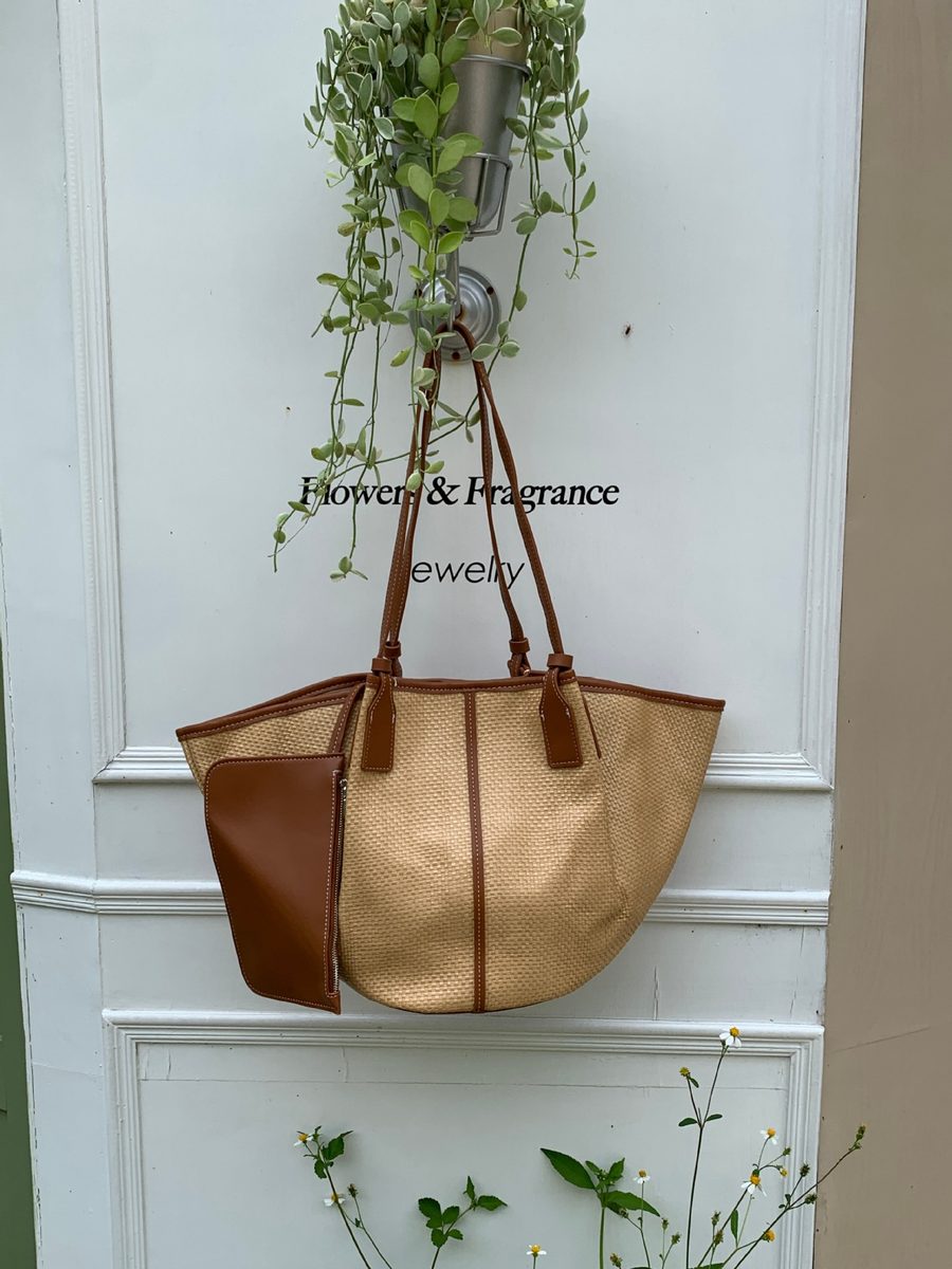 Raffia Straw Woven Tote Bag view 5