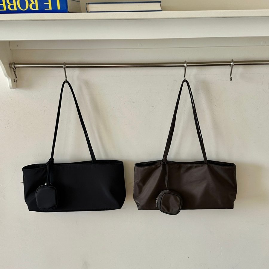 Nylon Baguette Tote Bag view 4