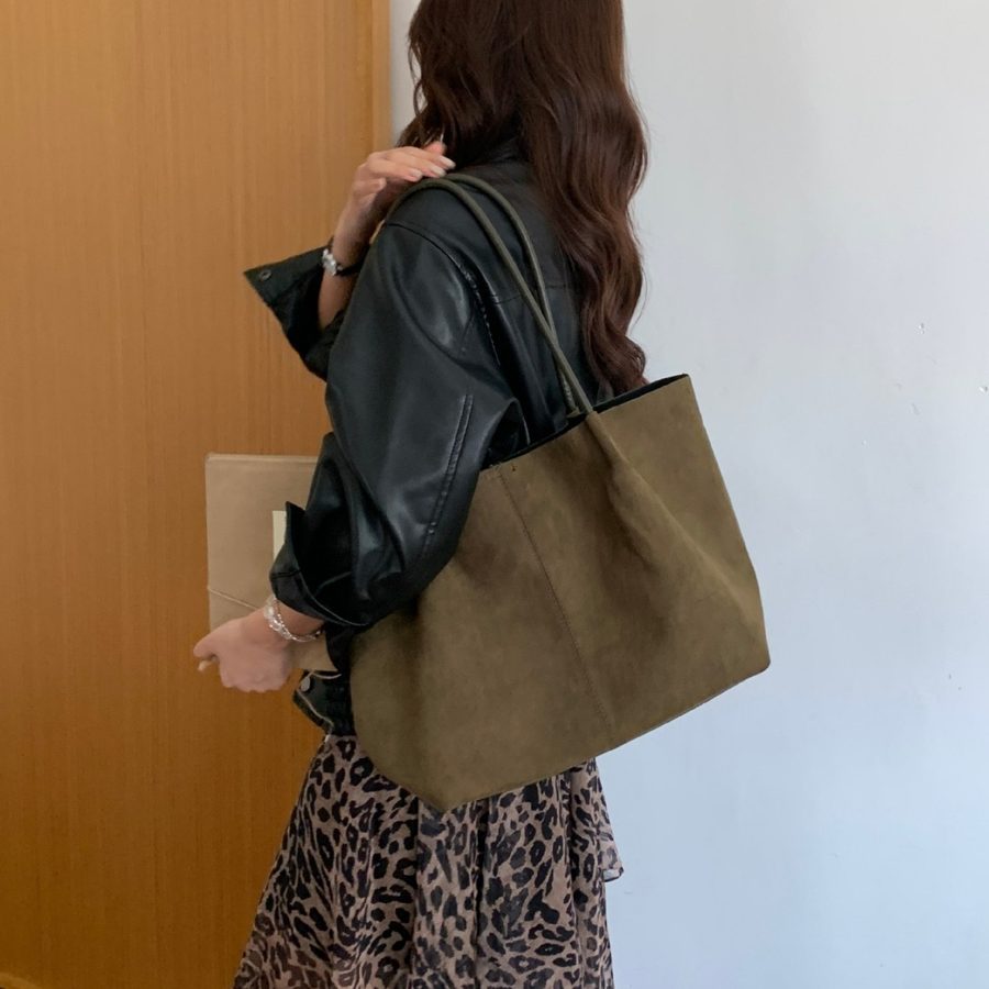 Leopard Print Tote Bag Large Top-Handle view 3