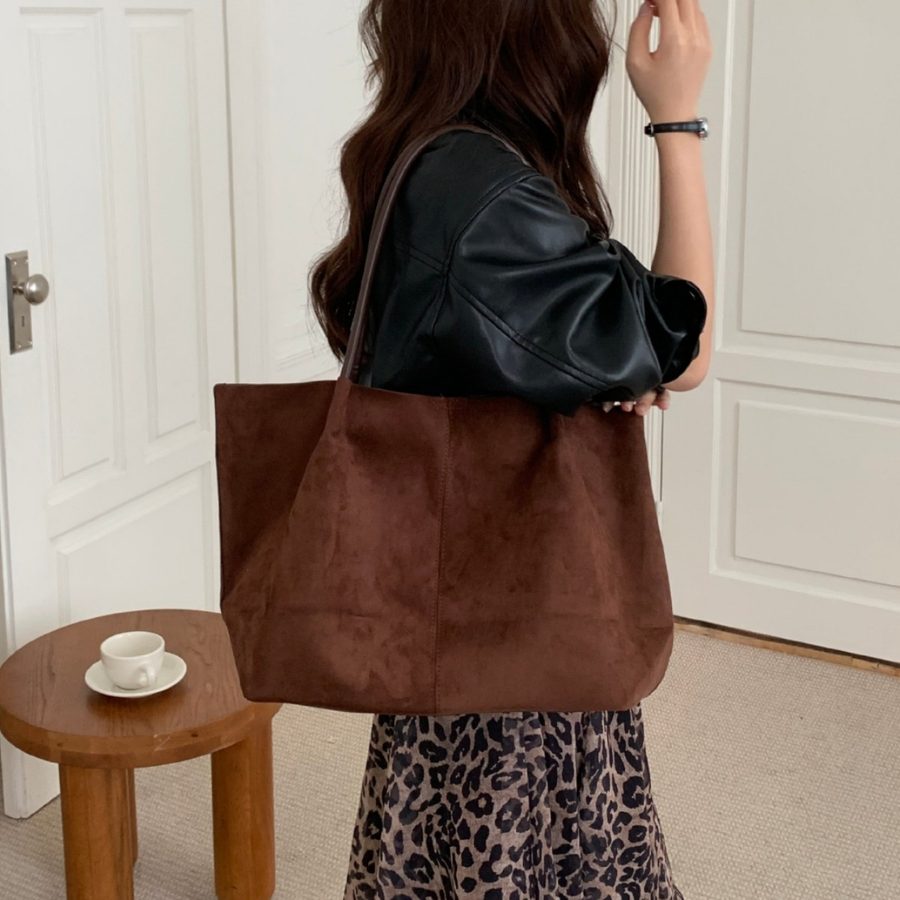 Leopard Print Tote Bag Large Top-Handle view 4