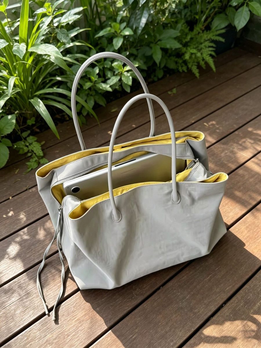 Nylon Tote Bag Multi-Pocket Waterproof Laptop view 10