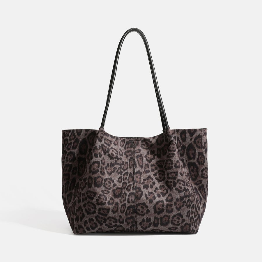 Suede Tote Bag Large Top-Handle Shoulder view 10