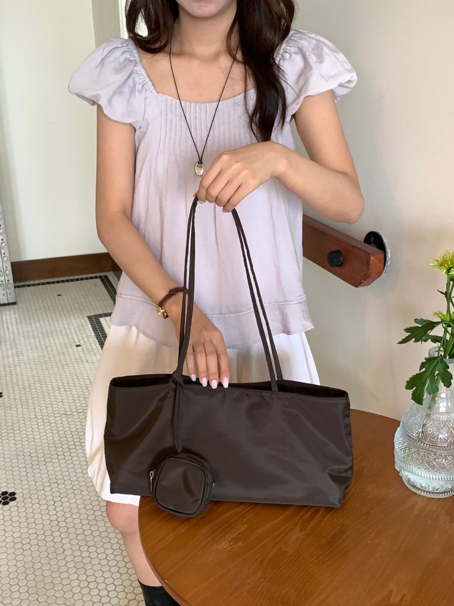 Sac cabas en toile nylon color block hobo view 5