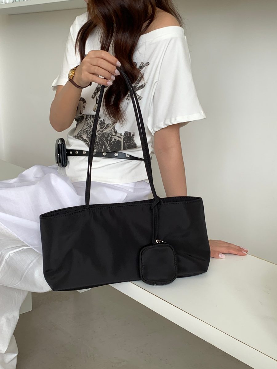 Sac cabas en toile nylon color block hobo view 6