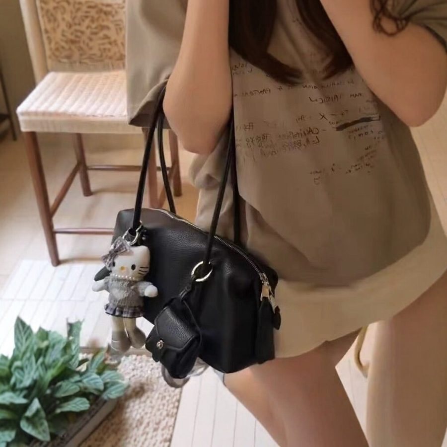 Bowling Top-Handle Shoulder Bag Minimalist Commuter view 3