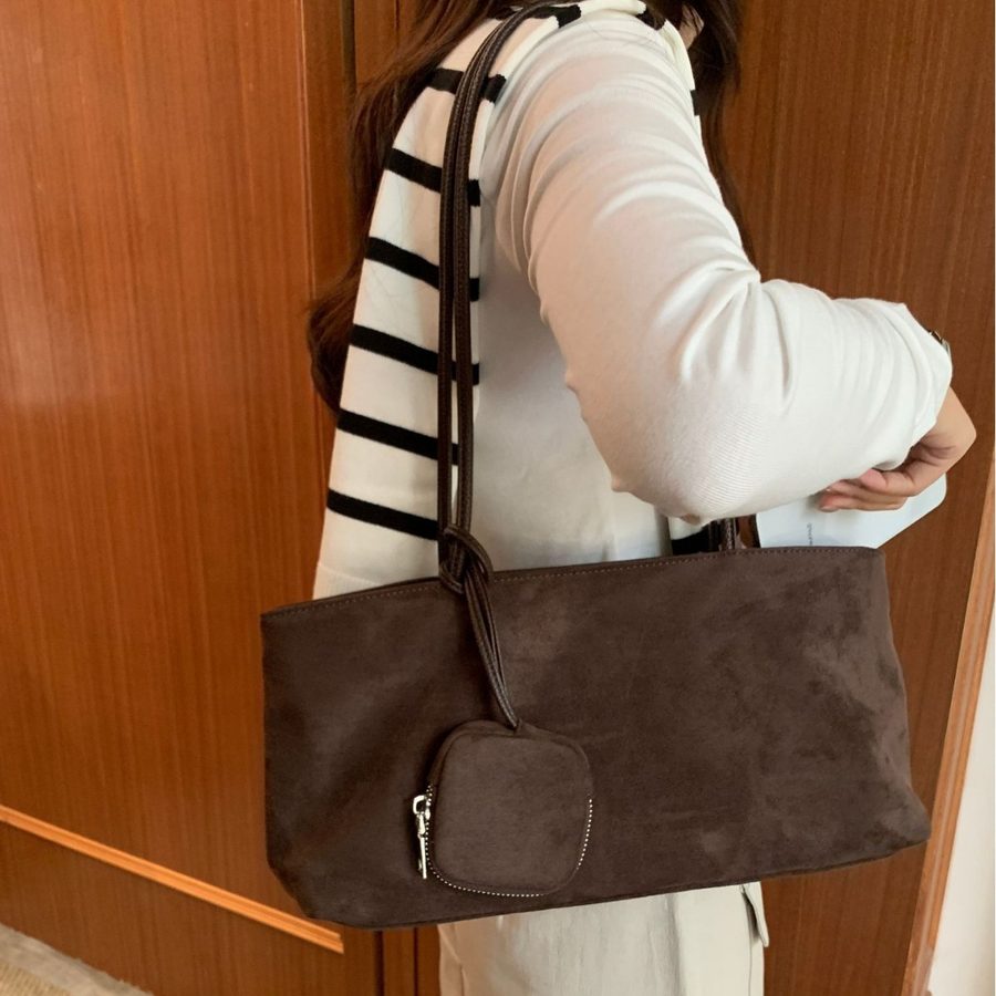 Nylon Baguette Tote Large Capacity Shoulder Top-Handle