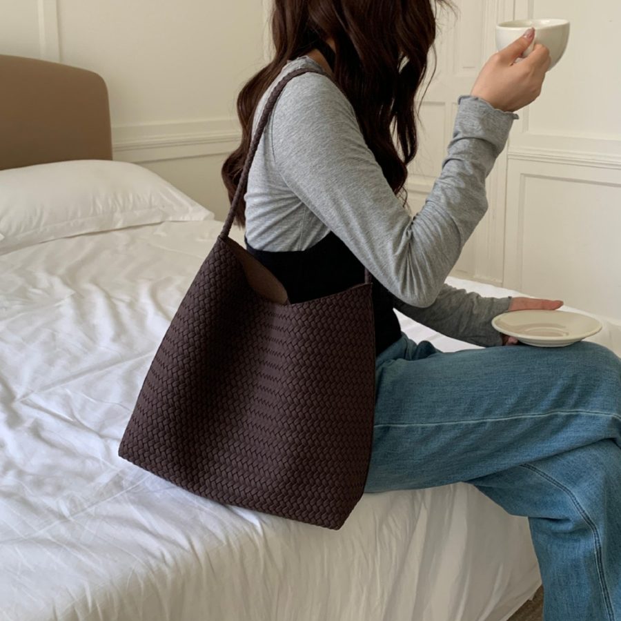 Matte Soft Leather Tote Top-Handle Shoulder Bag view 2