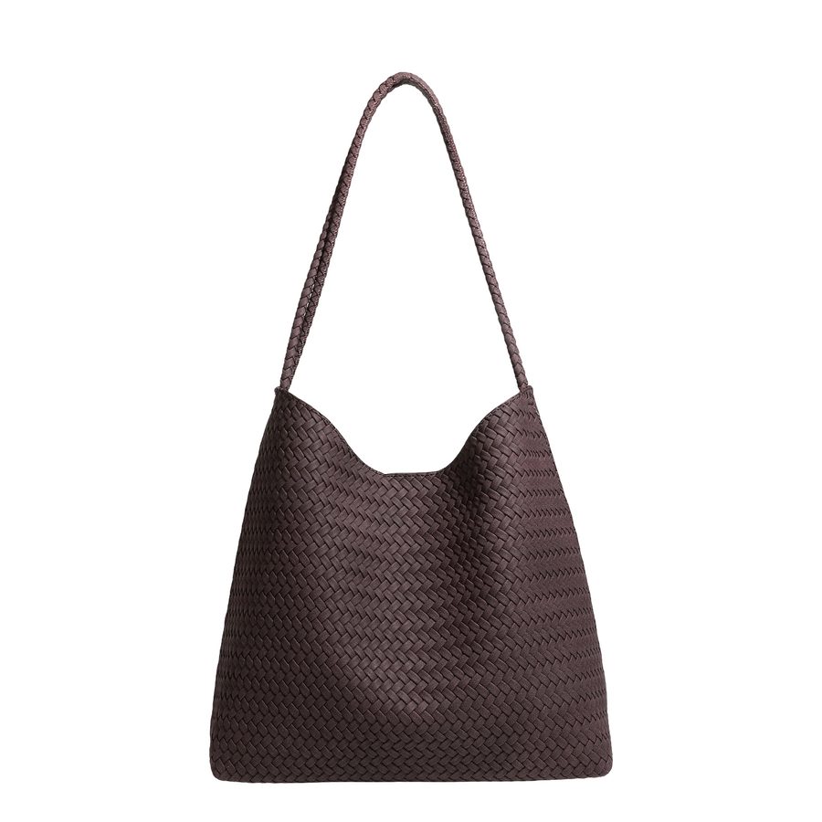Matte Soft Leather Tote Top-Handle Shoulder Bag view 5