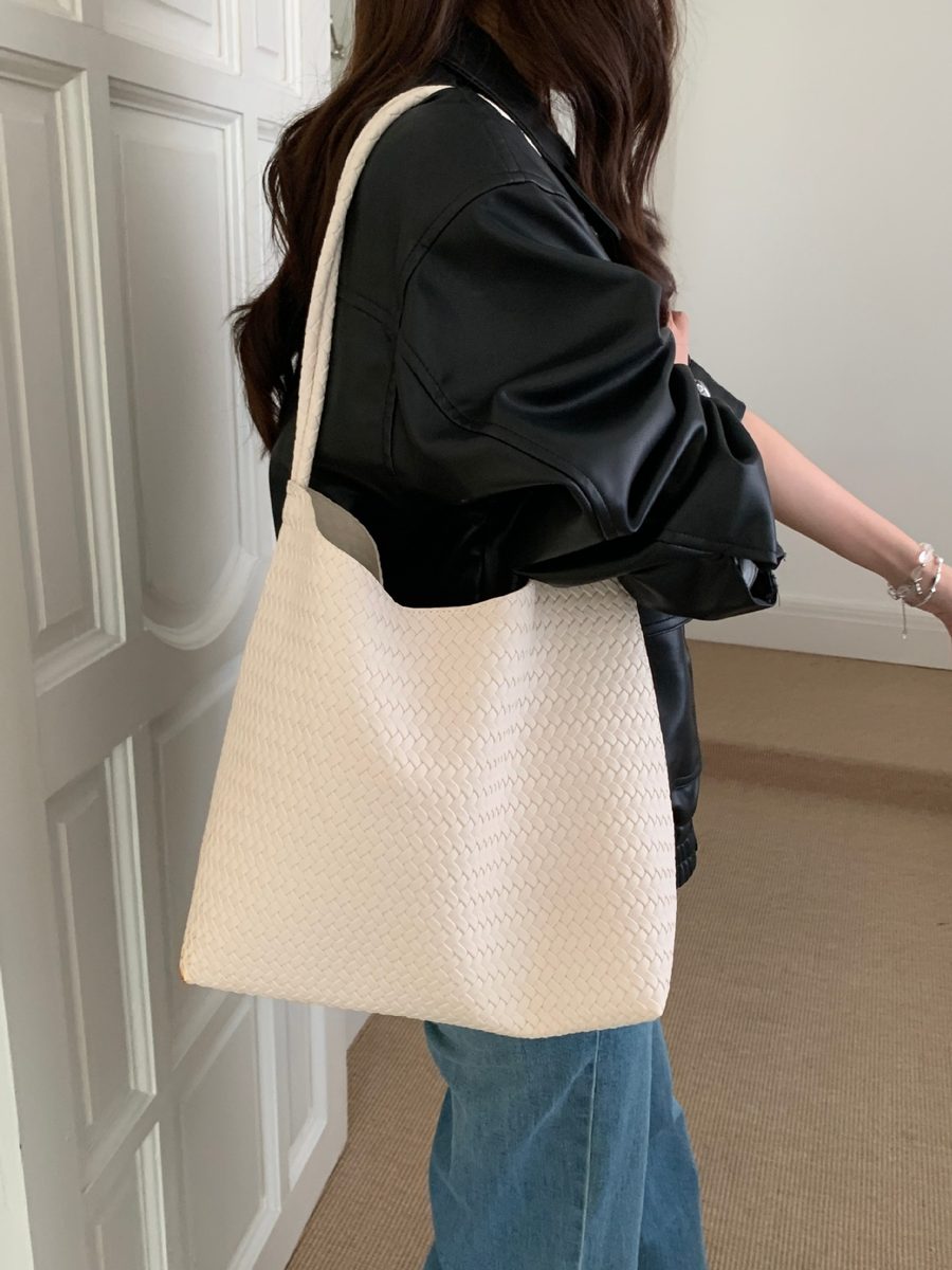 Matte Soft Leather Tote Top-Handle Shoulder Bag view 9