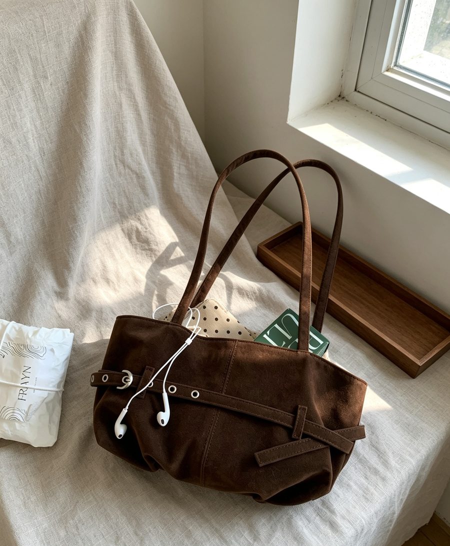 Vintage Buckle Tote Large Capacity Shoulder Commuter view 6