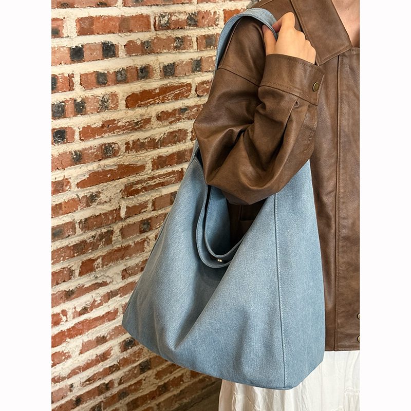 Denim Canvas Tote Large Capacity Shoulder Bag