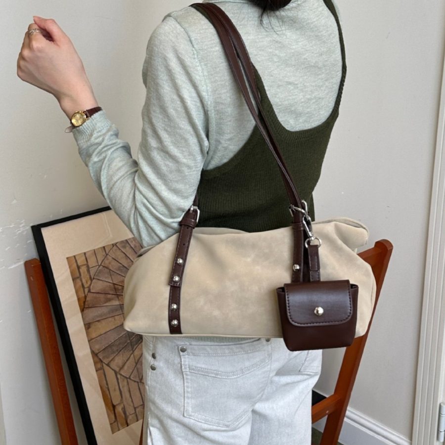 Suede Pillow Large Tote Shoulder Bag
