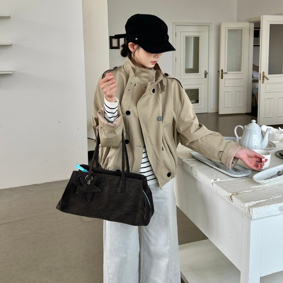 Tas Bahu Top-Handle Tote Besar Korea view 3