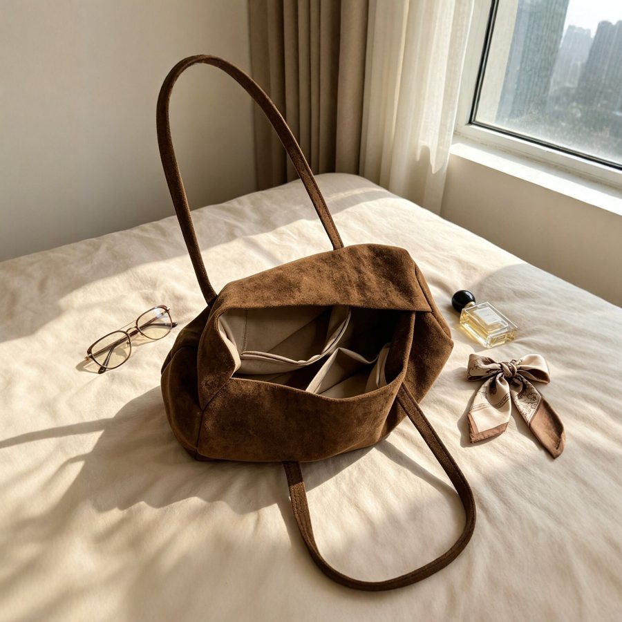Korean Leather Boston Pillow Shoulder Bag view 4