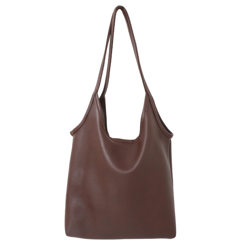 Soft Leather Large Tote Shoulder Bag view 5