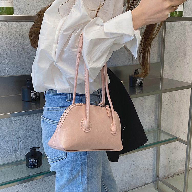 Oil Wax Leather Baguette Shoulder Bag view 8