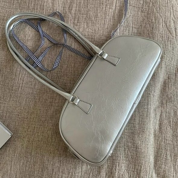 Silver Ballet Top-Handle Shoulder Bag view 2