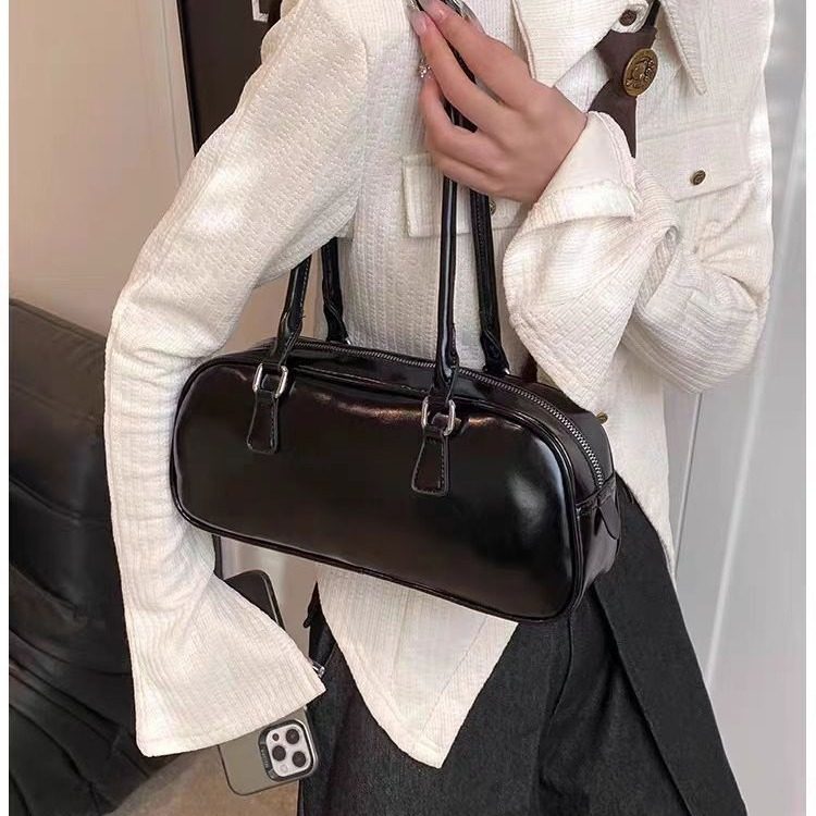 Silver Ballet Top-Handle Shoulder Bag view 3
