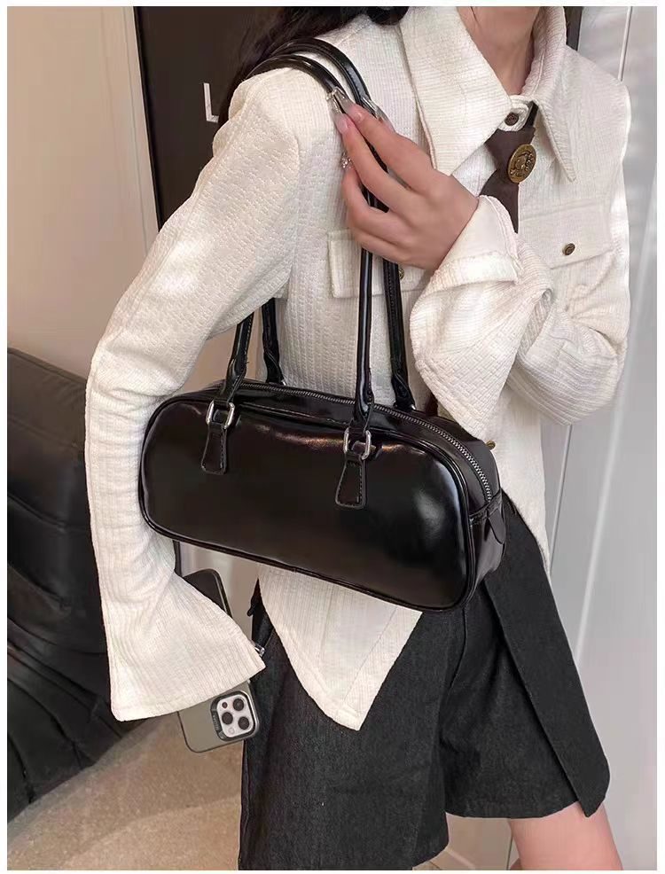 Silver Ballet Top-Handle Shoulder Bag view 6