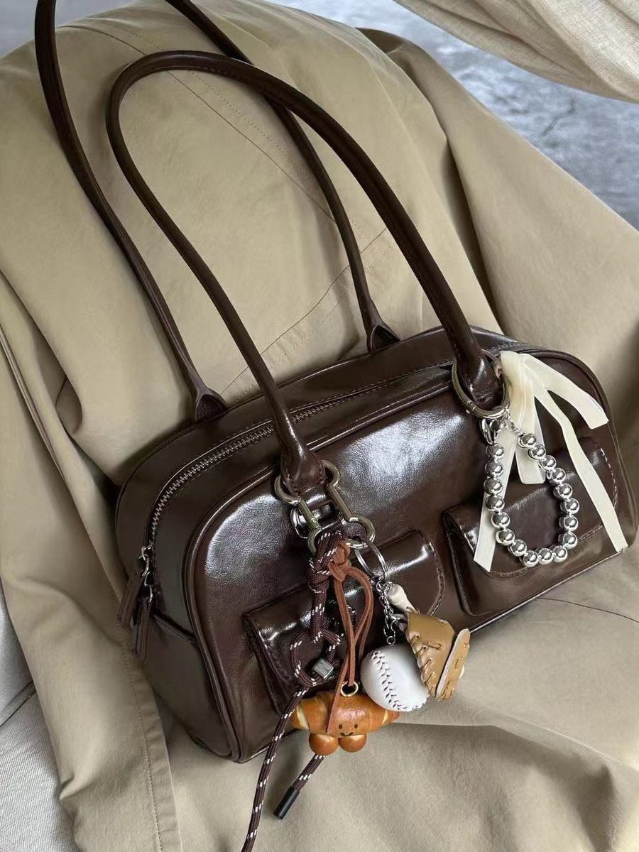 Retro Bowling Top-Handle Shoulder Bag