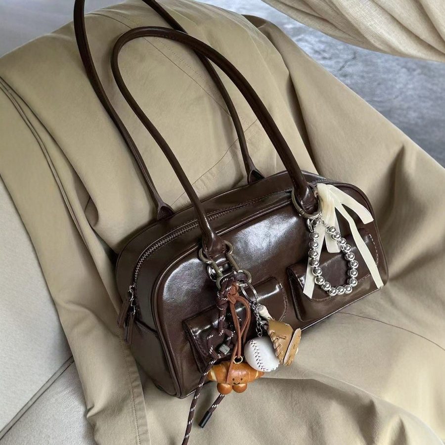 Retro Bowling Top-Handle Shoulder Bag view 9