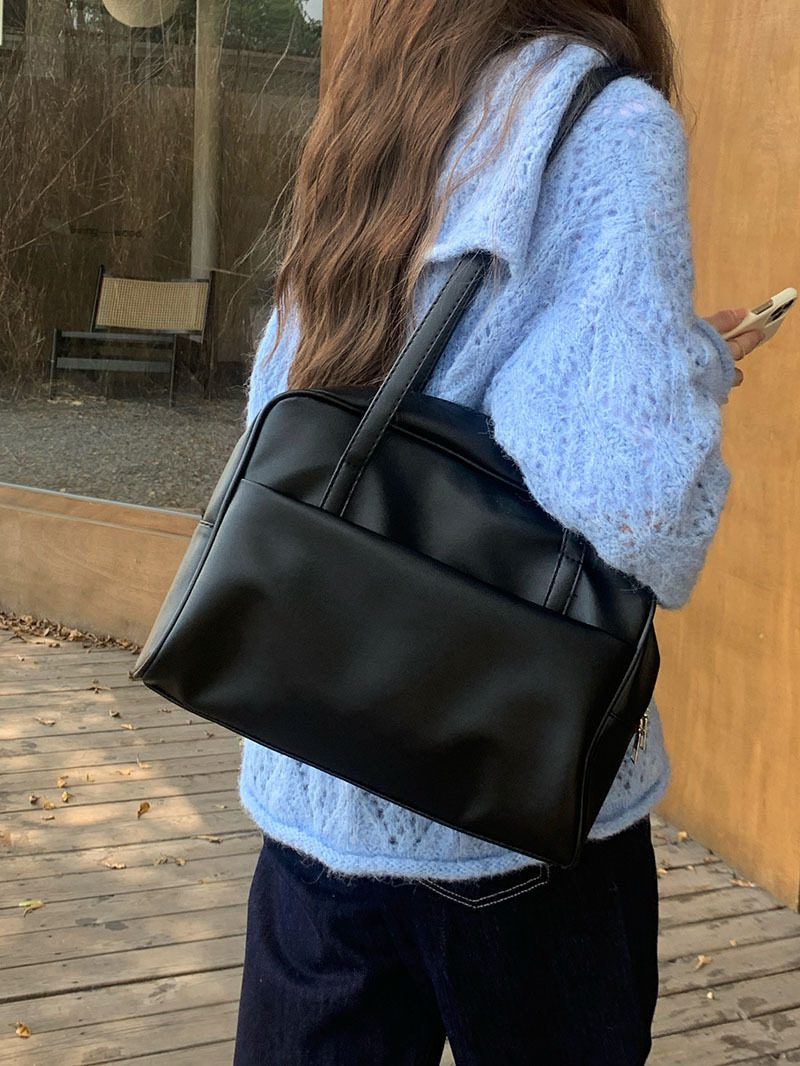 Retro Shoulder Tote Bag Large Capacity view 7