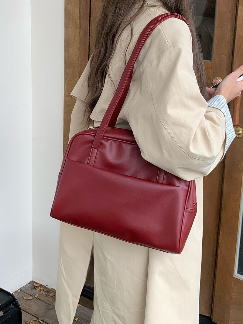 Retro Shoulder Tote Bag Large Capacity view 8