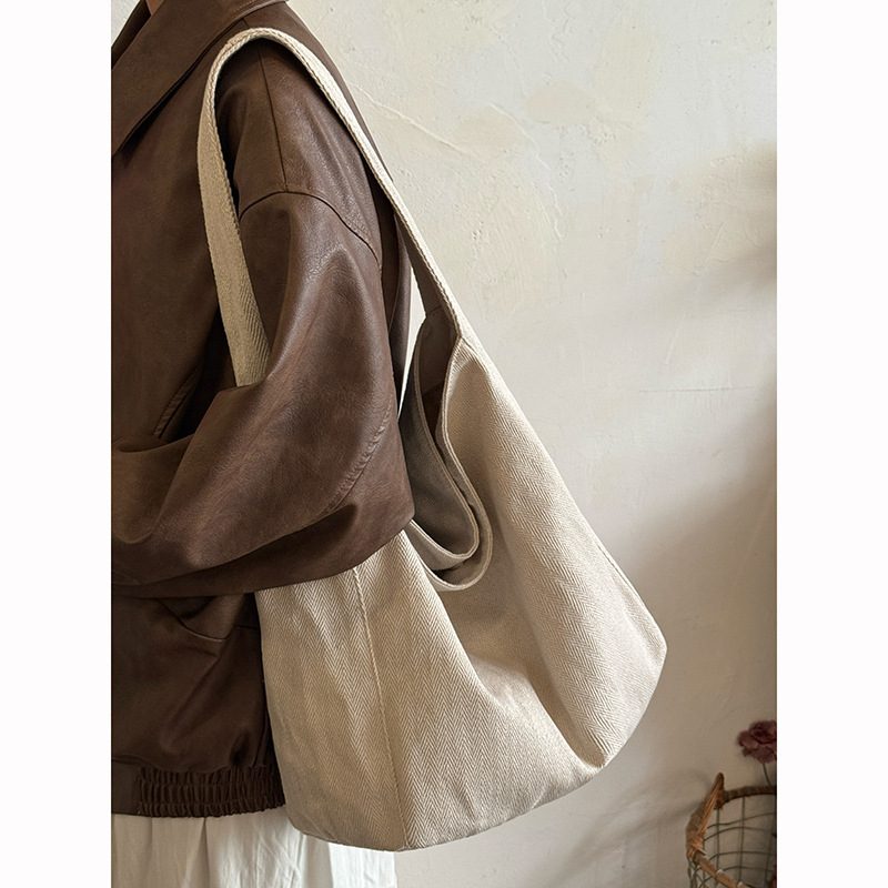 Canvas Slouchy Large Tote Bag view 3