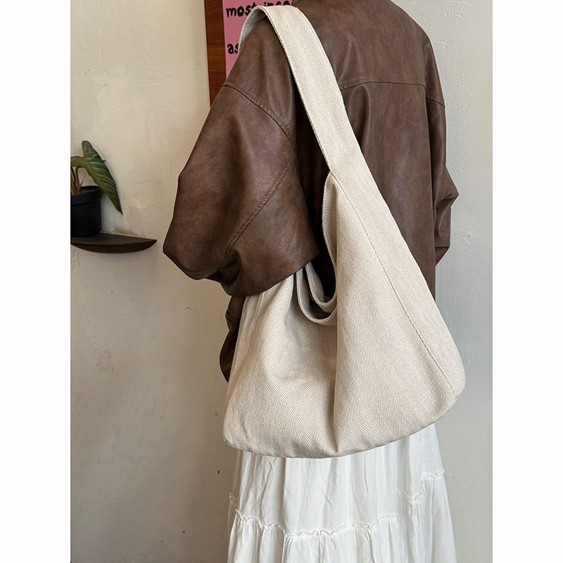 Canvas Slouchy Large Tote Bag view 4