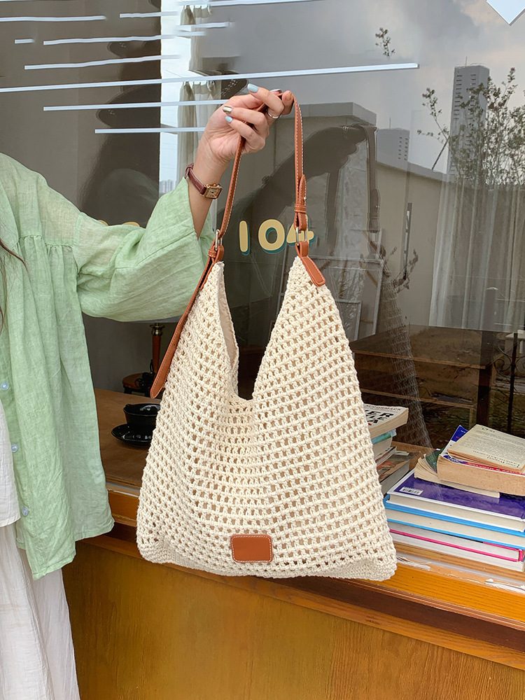 Hollow Knit Beach Tote Bag view 2