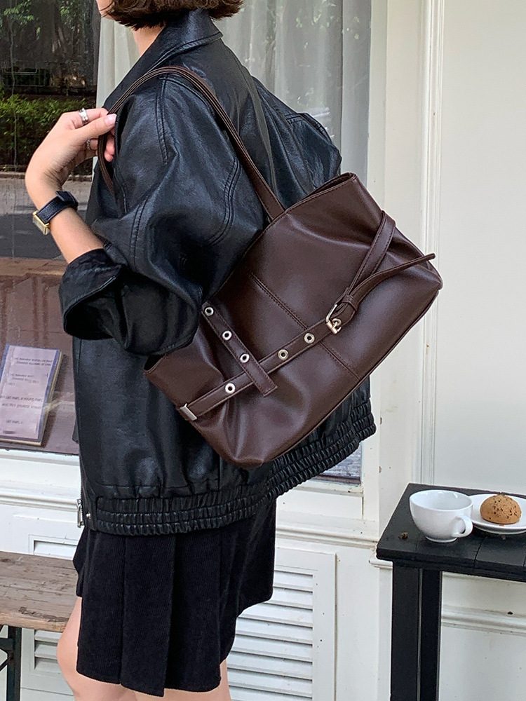 Retro Large Tote Commuter Bag view 6