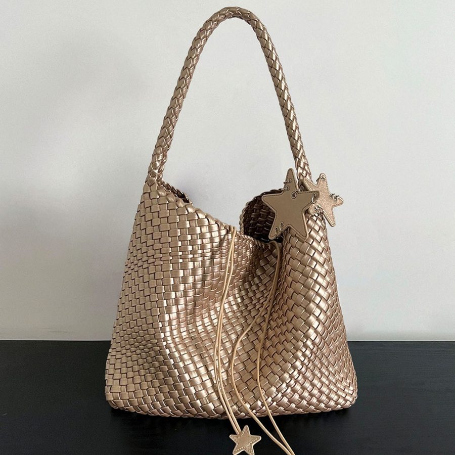 Handwoven Top-Handle Tote Bag Large Capacity view 2