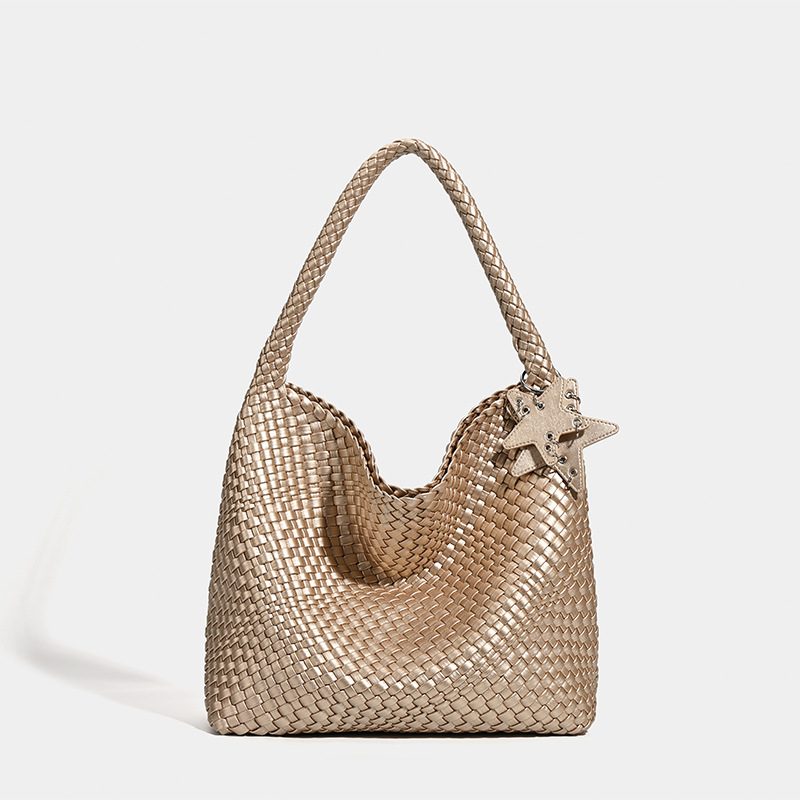 Handwoven Top-Handle Tote Bag Large Capacity view 3